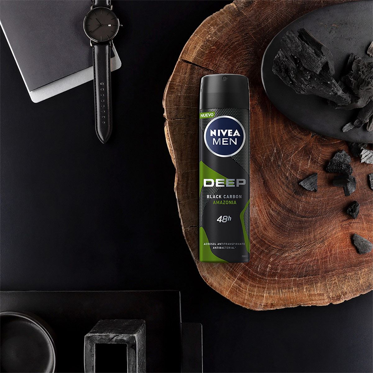 Nivea Men Desodorante Antitranspirante Hombre Deep Amazonia Spray, 150ml