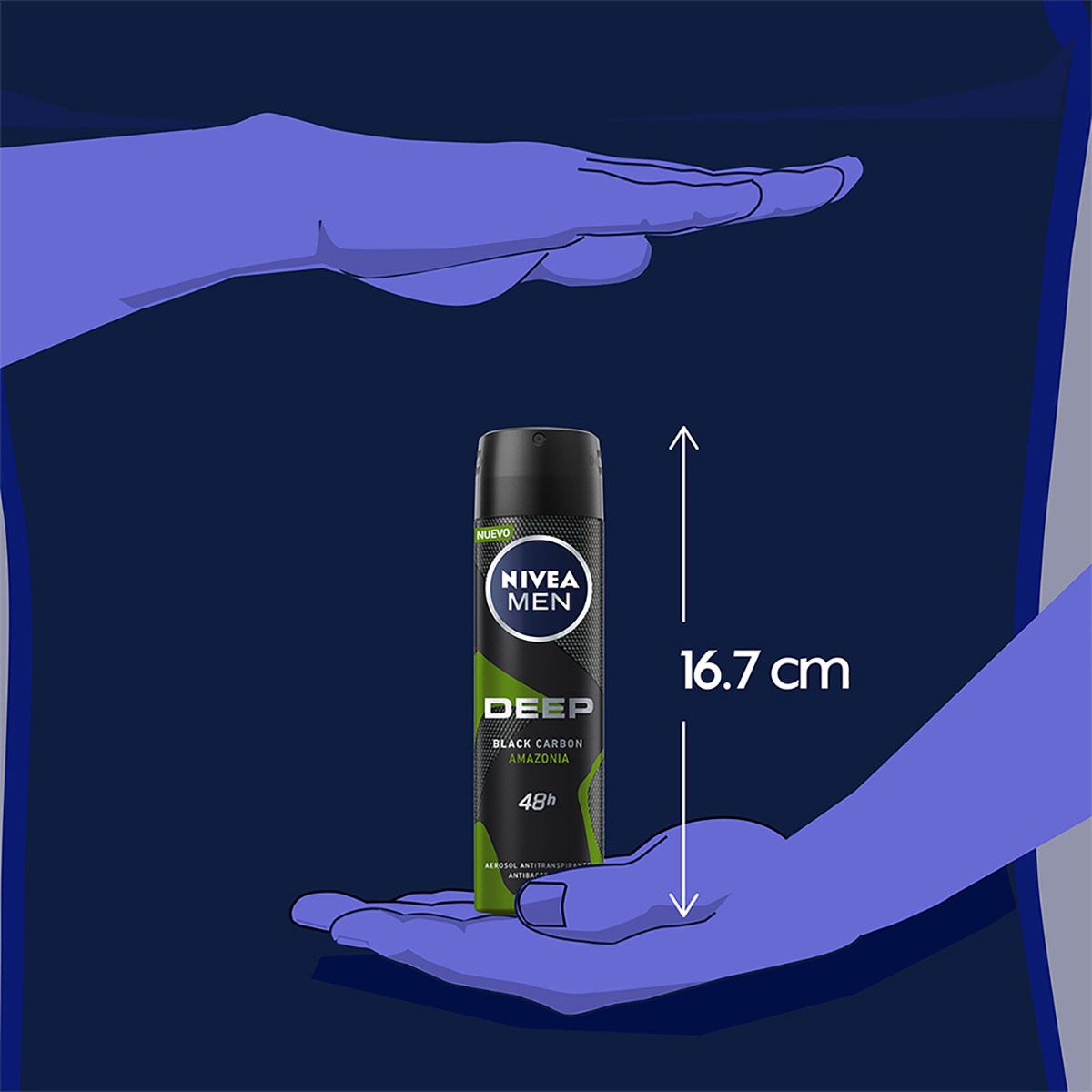 Nivea Men Desodorante Antitranspirante Hombre Deep Amazonia Spray, 150ml