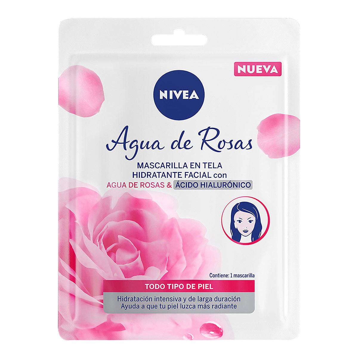 Nivea Mascarilla Facial Agua de Rosas 1 pz