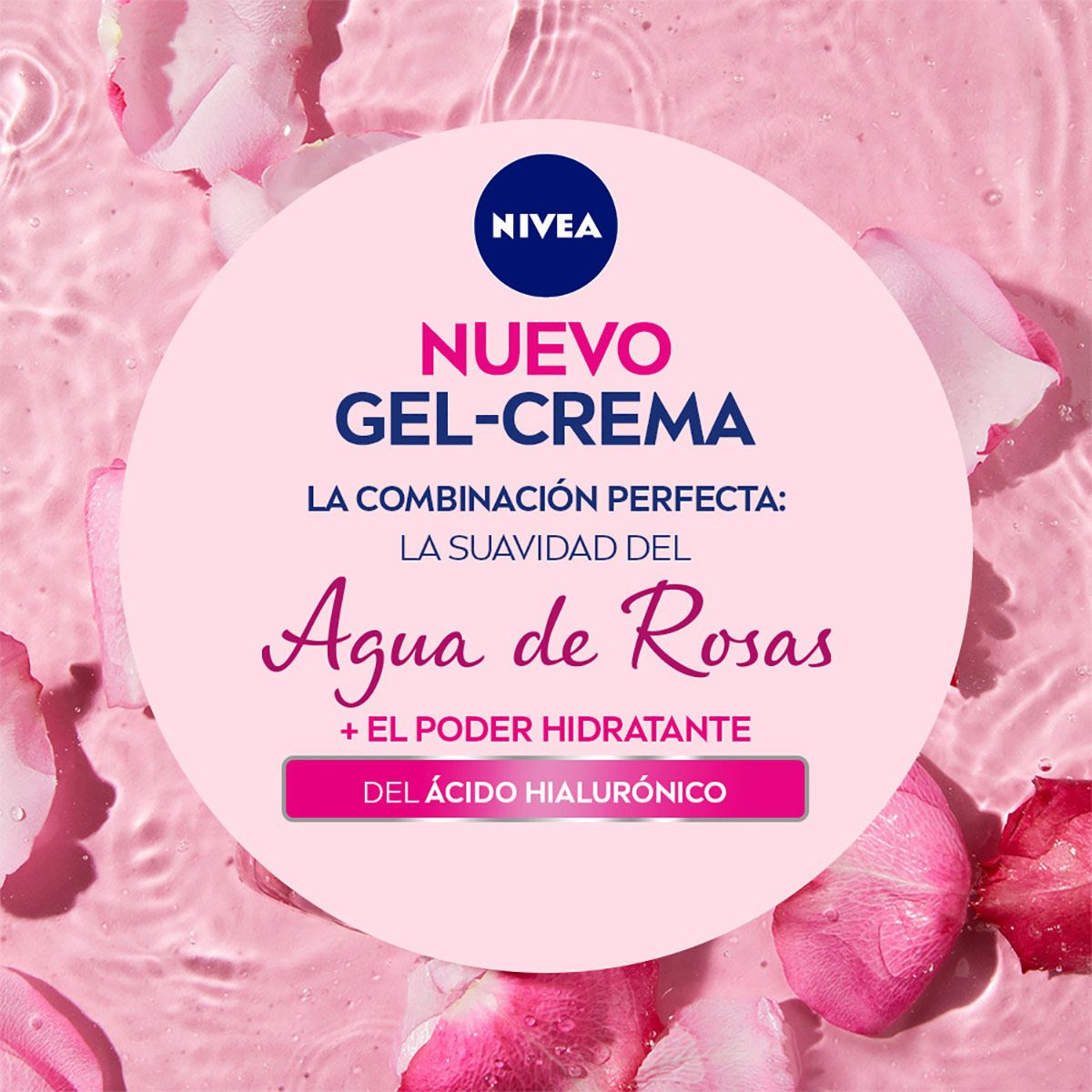Nivea Gel-Crema Hidratante Facial Agua de Rosas 50ml