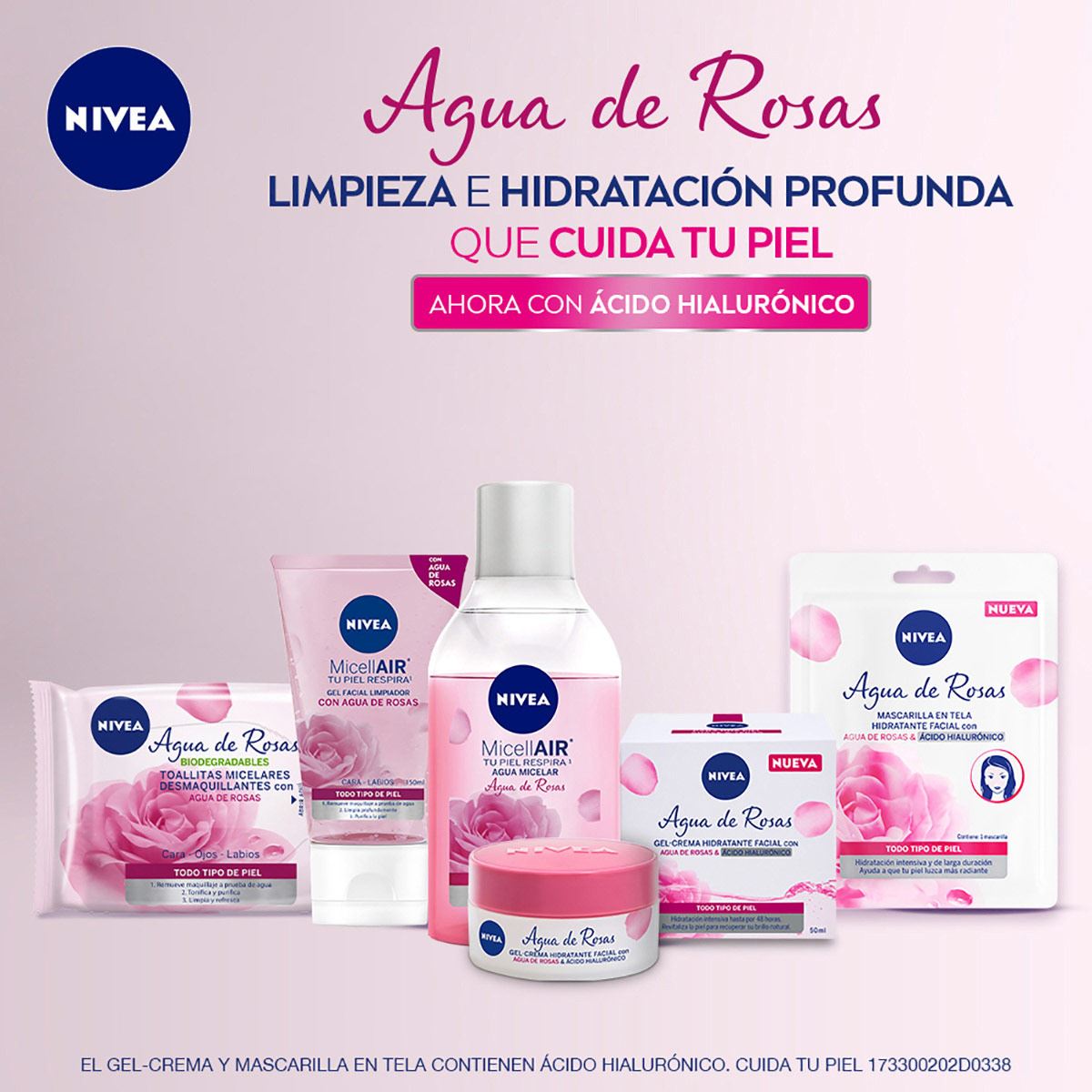 Nivea Gel-Crema Hidratante Facial Agua de Rosas 50ml