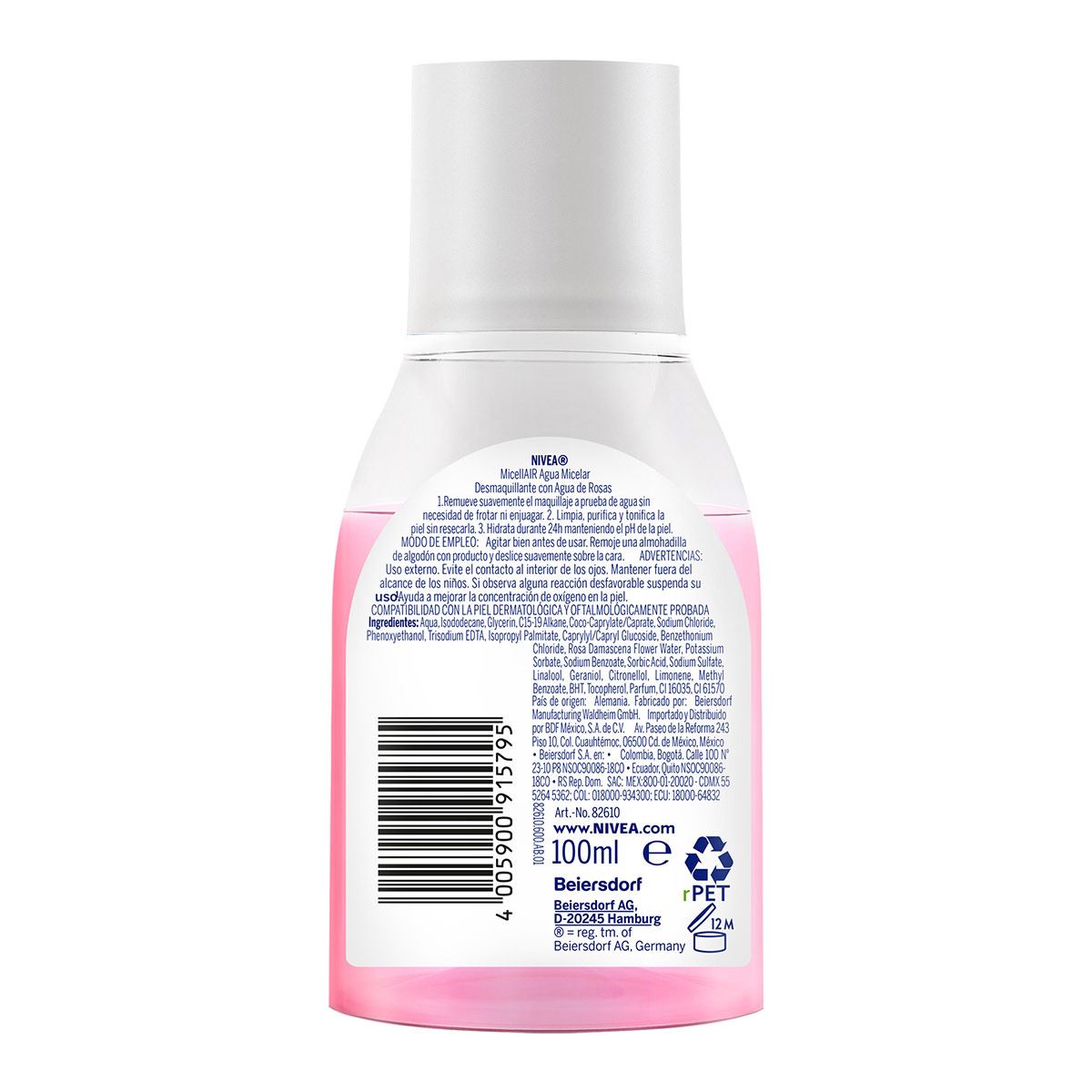 Nivea Agua Micelar Desmaquillante Agua De Rosas 100 ml