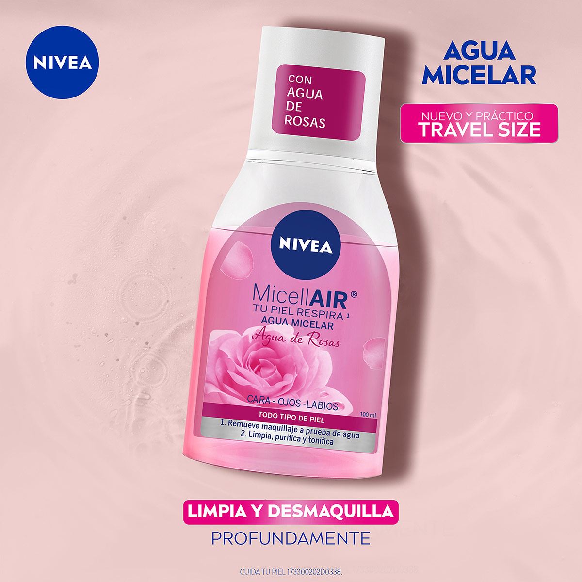 Nivea Agua Micelar Desmaquillante Agua De Rosas 100 ml