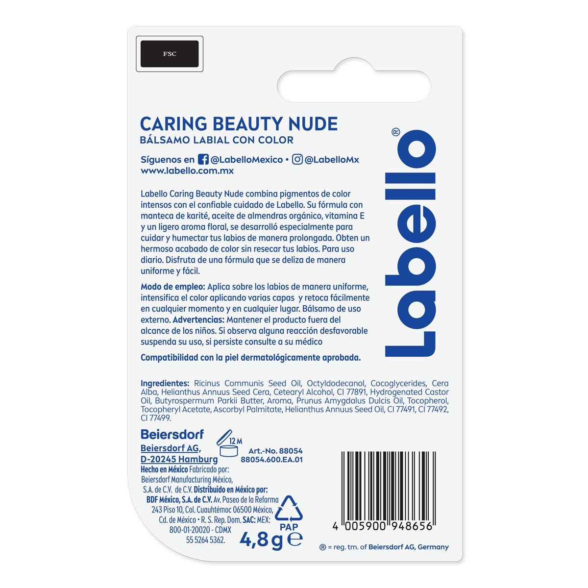 POMADA LABELLO BEL NUDE 5.5ML E12