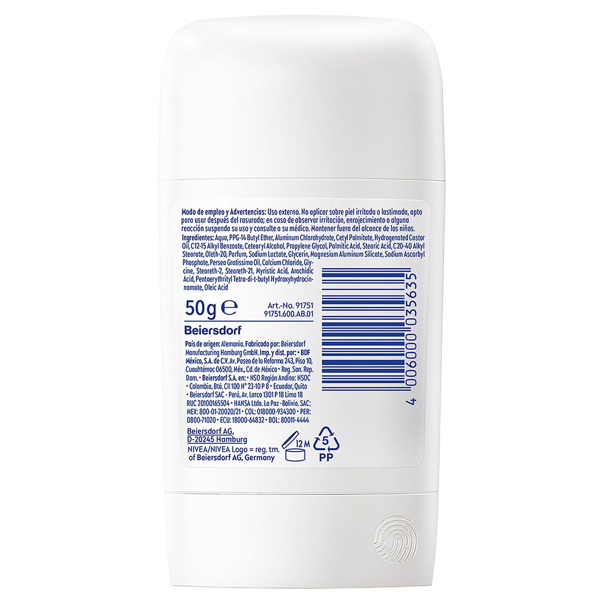 Desodorante en Barra Para Mujer Tono Natural Clinical 50g Nivea