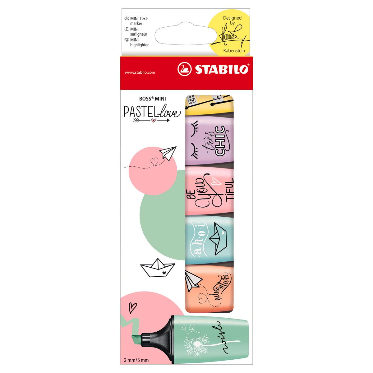Marcatextos Stabilo mini Boss pastel