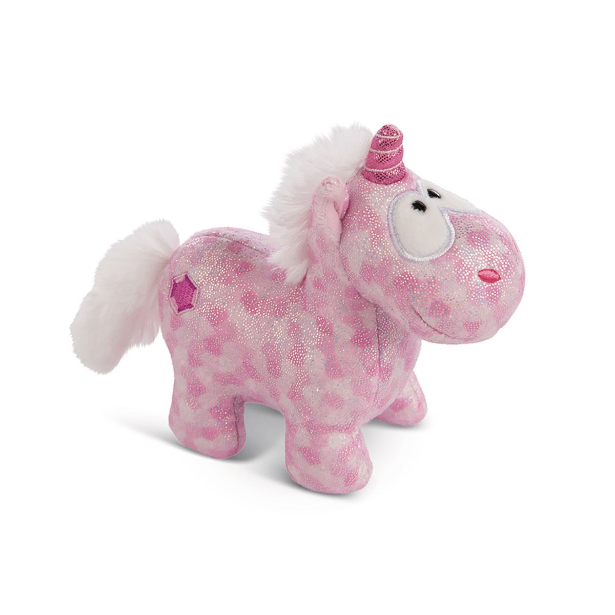 Nicotoy Unicorno Peluche Rosa Scintillante 22cm Morbido