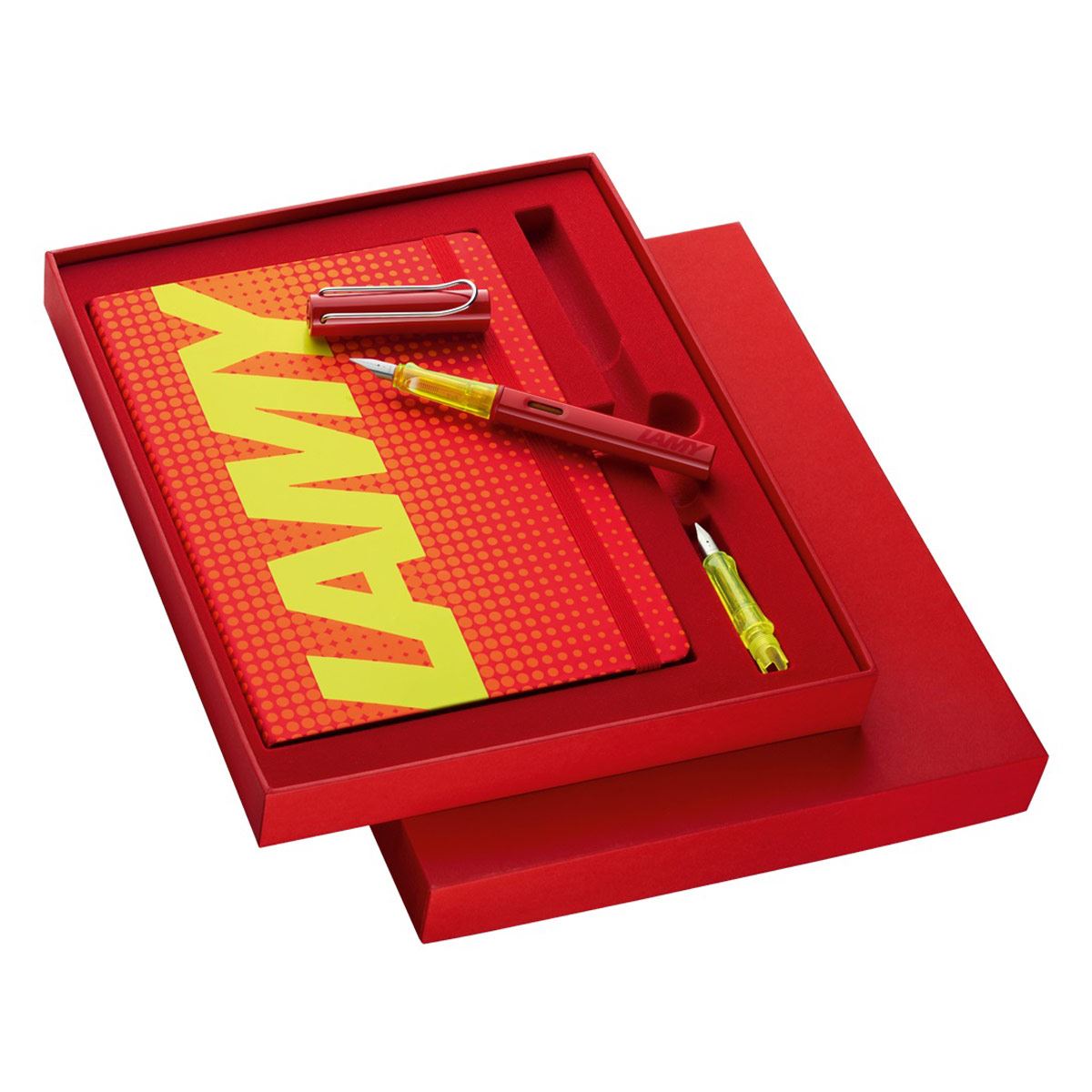 Pluma fuente al-star aluminio anodizado glossy red f az