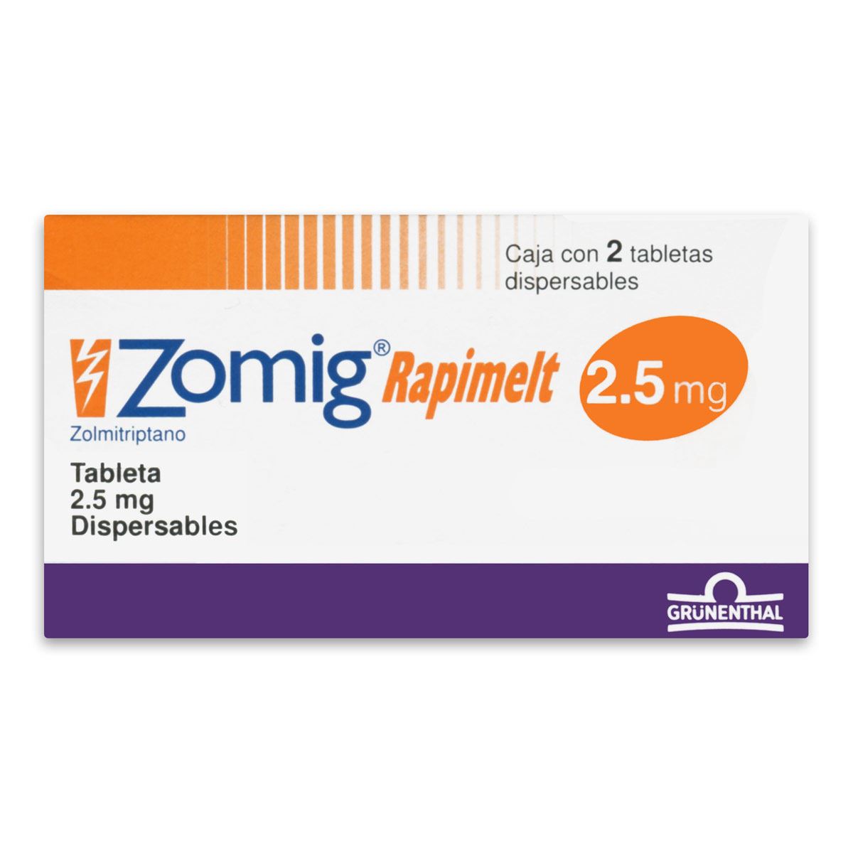 Zomig Rapimelt 2.5mg 2 tabletas