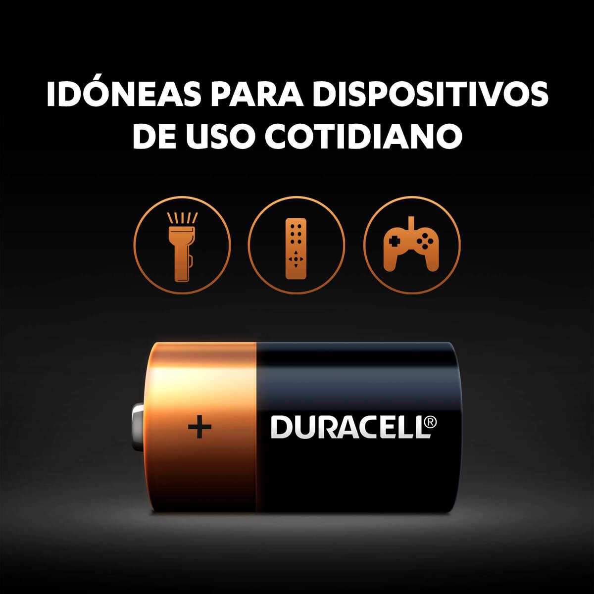 Pila Duracell Alcalina D con 2