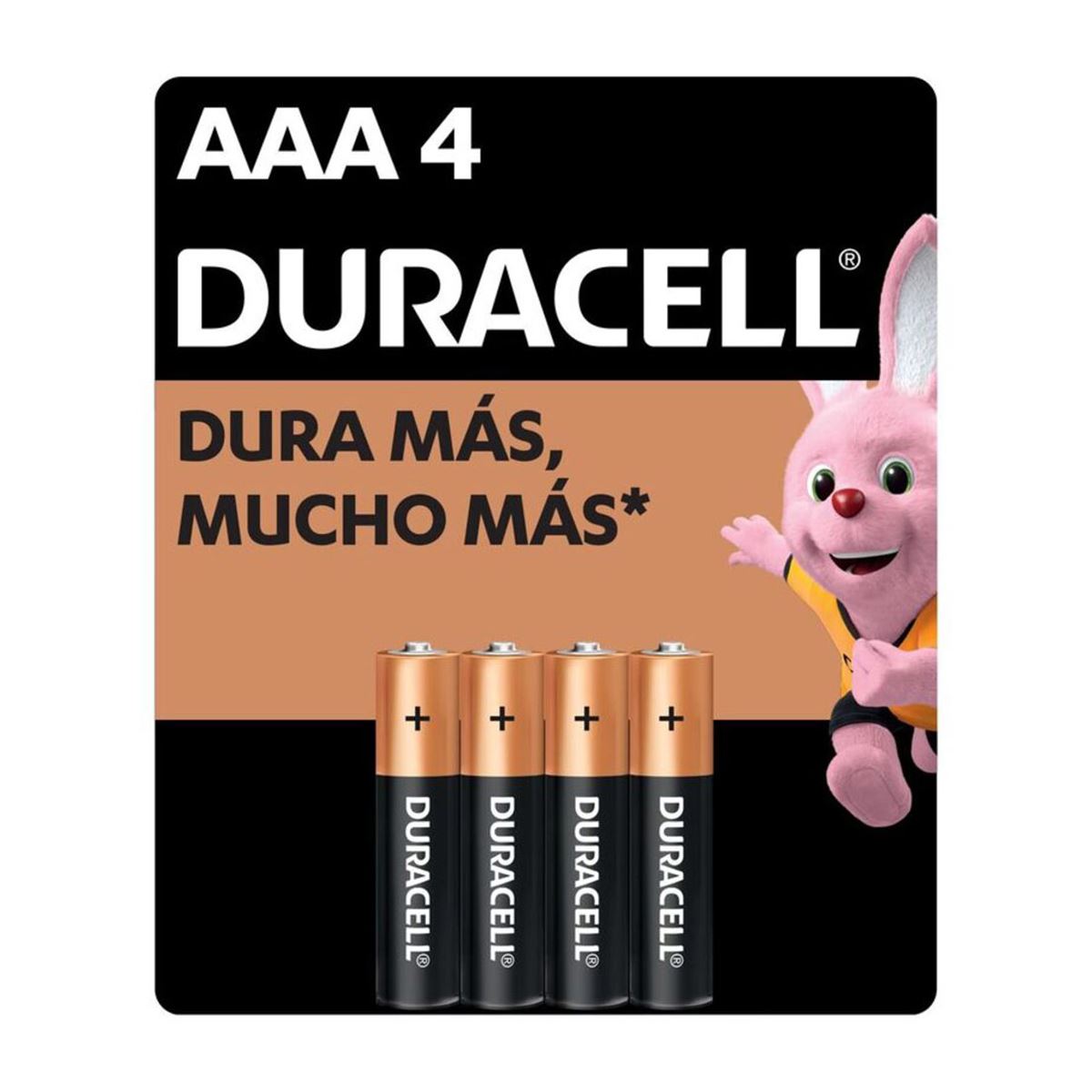 Pila Duracell Alcalina AAA con 4 piezas