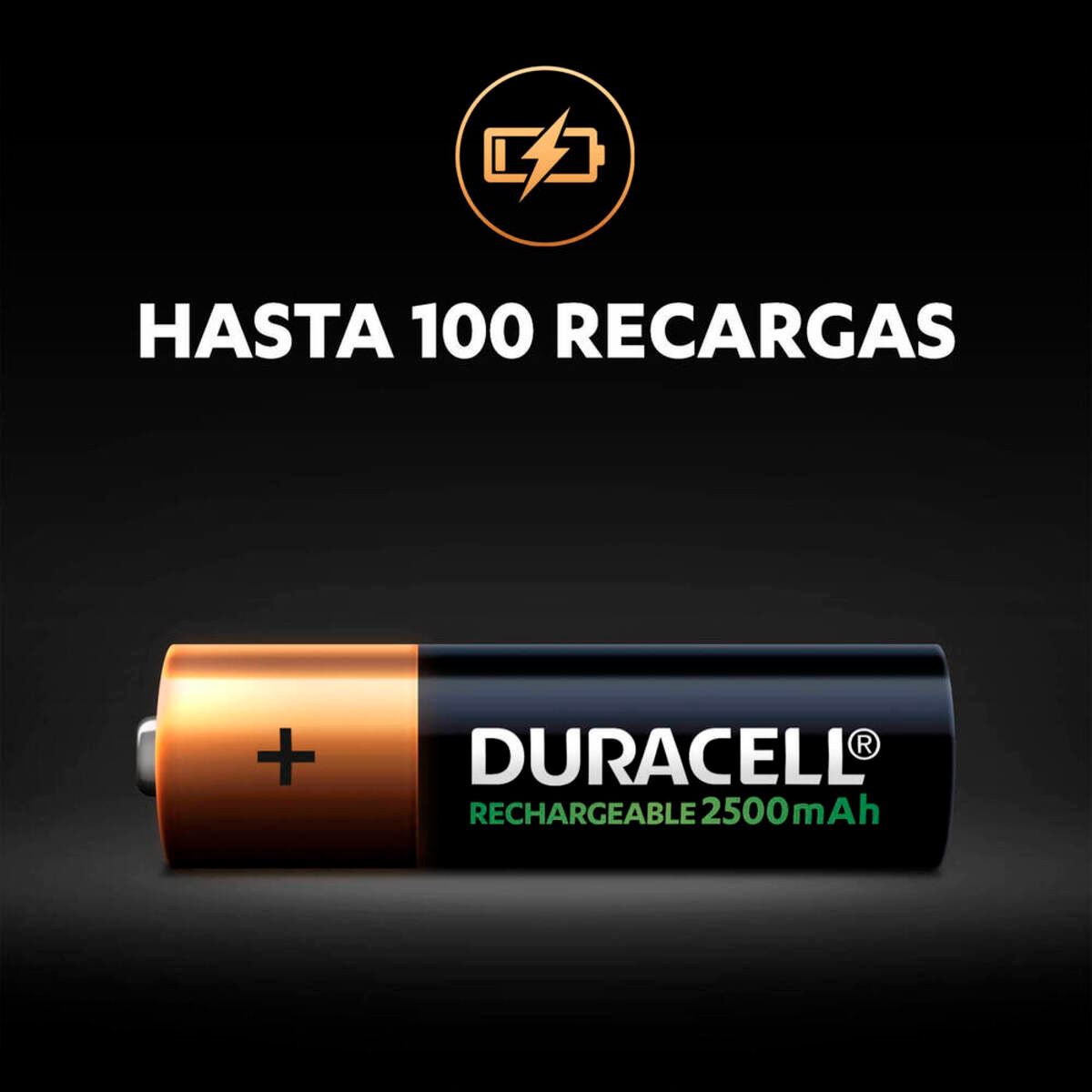 Pila Duracell Recargable AA 2 piezas