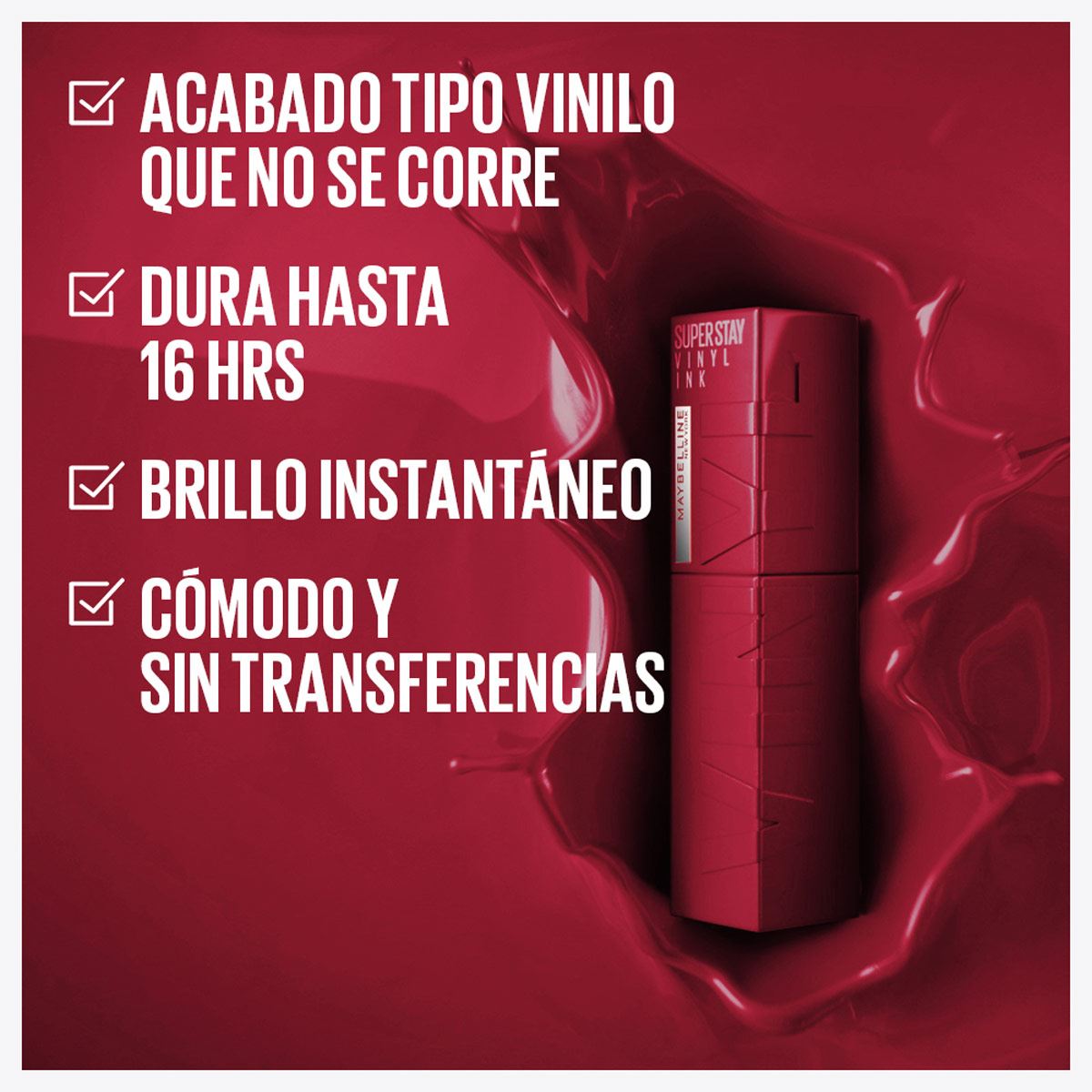 Labial Líquido Brillante, Maybelline Superstay Vinyl Ink Royal 55