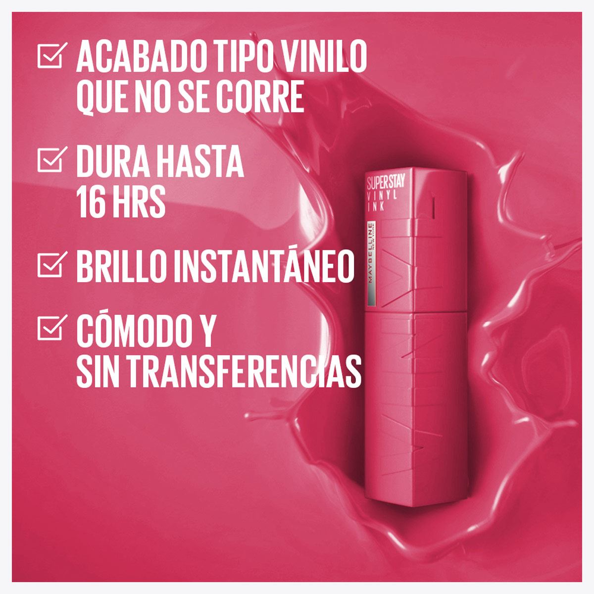 Labial Líquido Brillante, Maybelline Superstay Vinyl Ink Coy 20