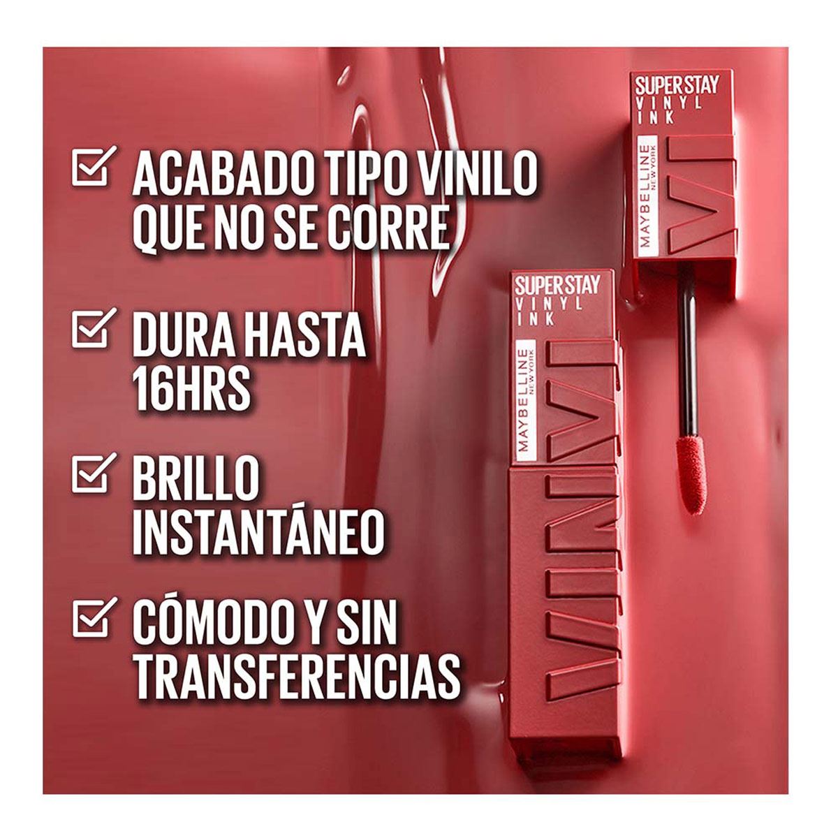 Labial Líquido Brillante Maybelline Superstay Vinyl Ink Nudes Peppy