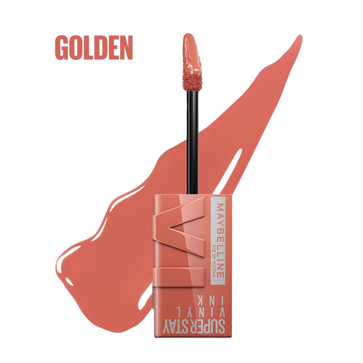 Labial Líquido Brillante Maybelline Superstay Vinyl Ink Nudes Golden