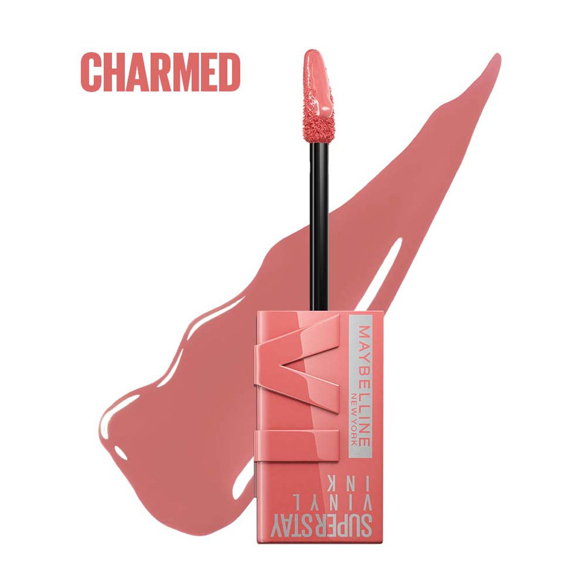 Labial Líquido Brillante Maybelline Superstay Vinyl Ink Nudes Charmed