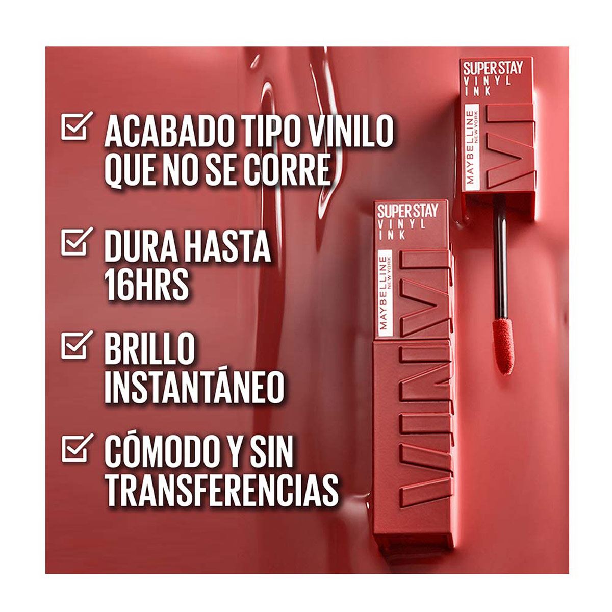 Labial Líquido Brillante Maybelline Superstay Vinyl Ink Nudes Charmed