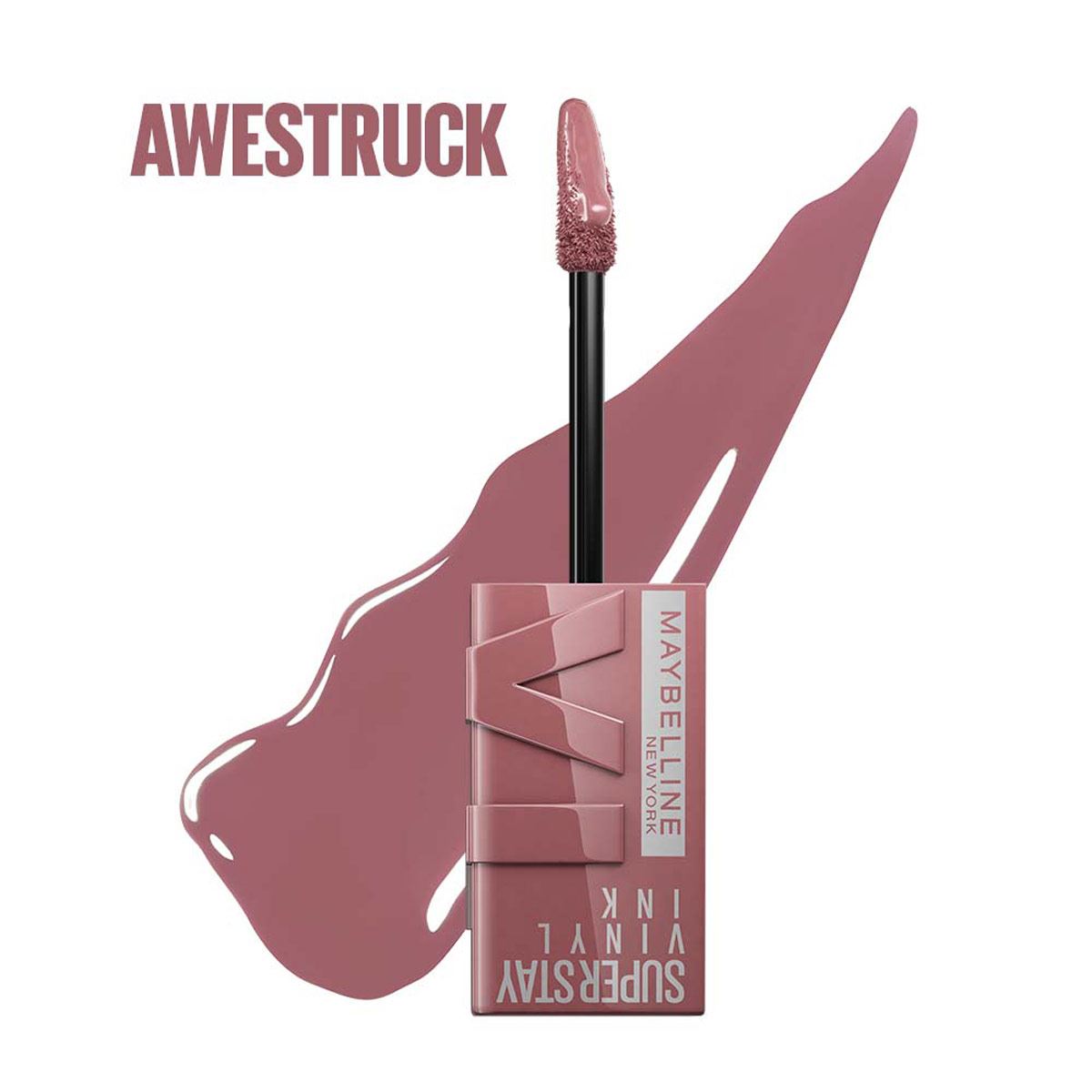 Labial Líquido Brillante Maybelline Superstay Vinyl Ink Nudes Awestruck