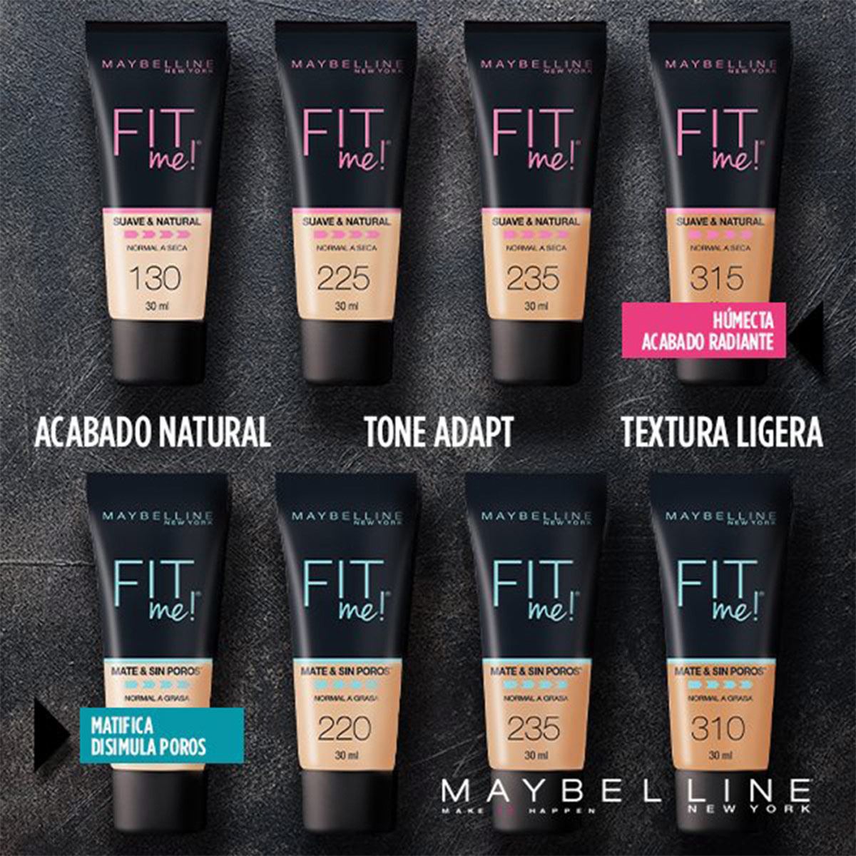 Base de Maquillaje Fit Me Matte Maybelline 310 Sun Beige