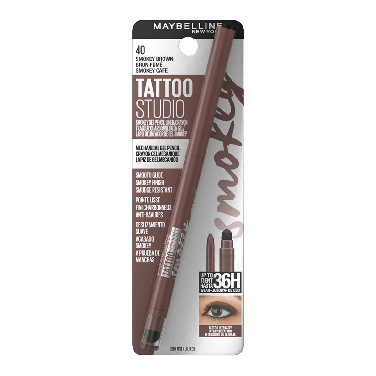 Delineador para Ojos Maybelline New York 10 Smokey Brown 1.2grs
