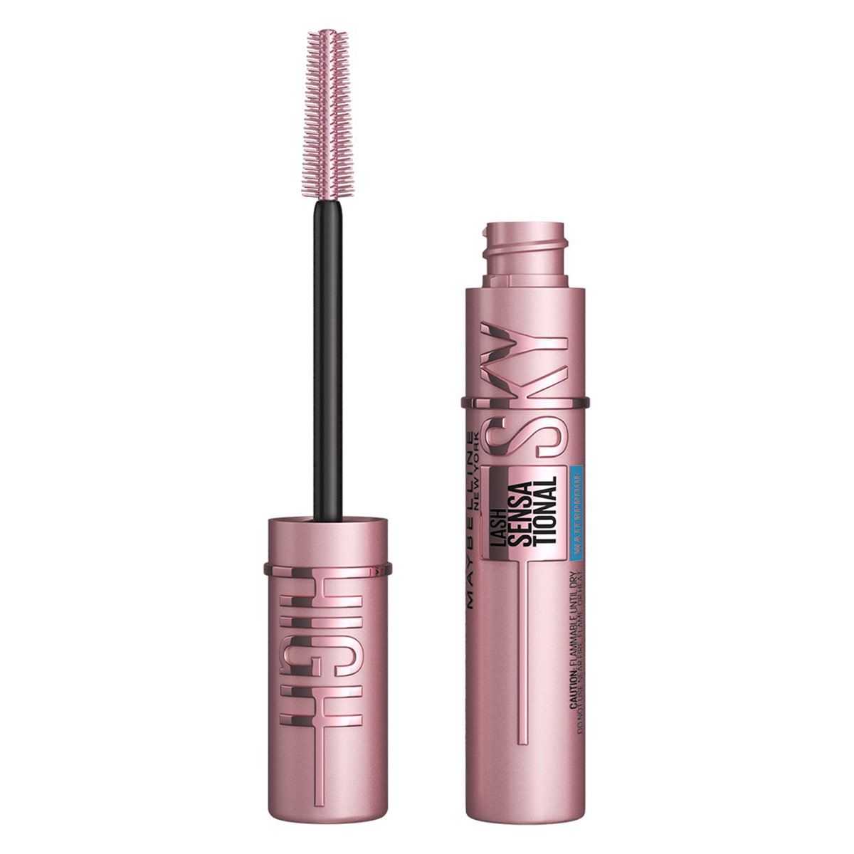 Mascara para pestañas lash sensational sky high a prueba de agua, de Maybelline New York