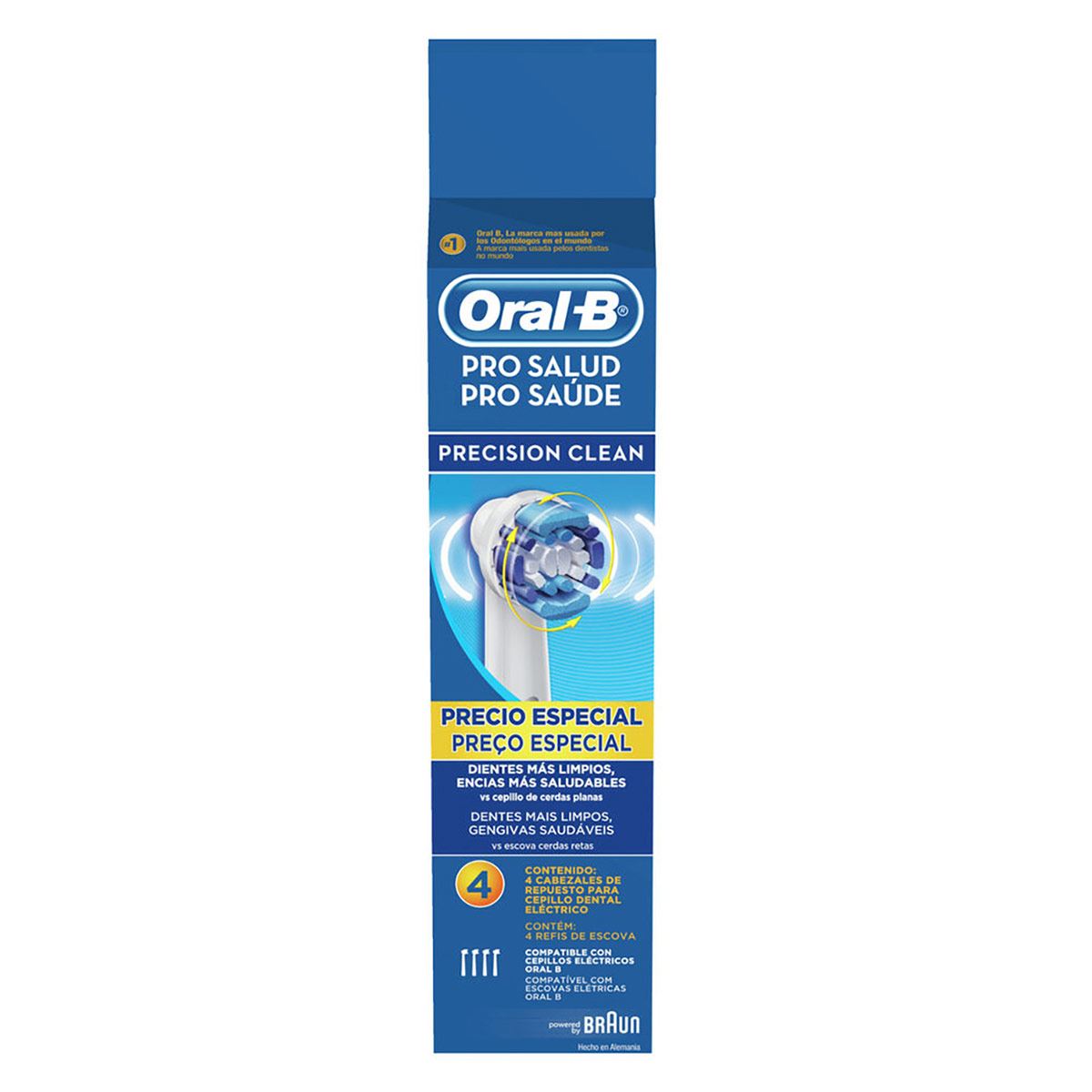 Oral-B Pro Salud Precision Clean Cabezales de repuesto para cepillo dental eléctrico 4 Unidades