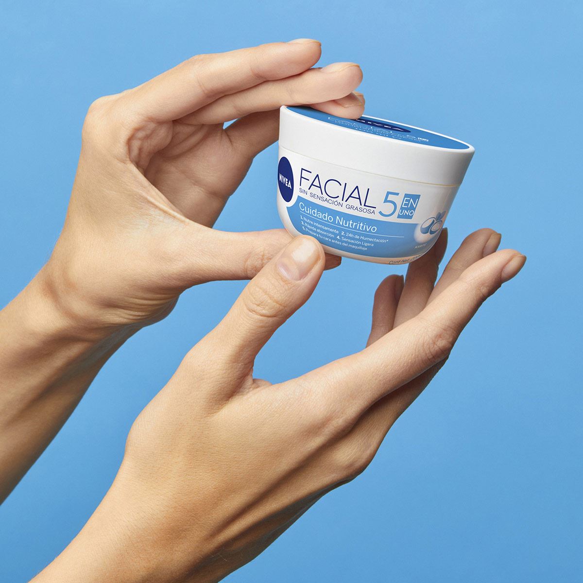 Nivea Crema Facial Hidratante 5 En 1 Nutritiva, 200ml