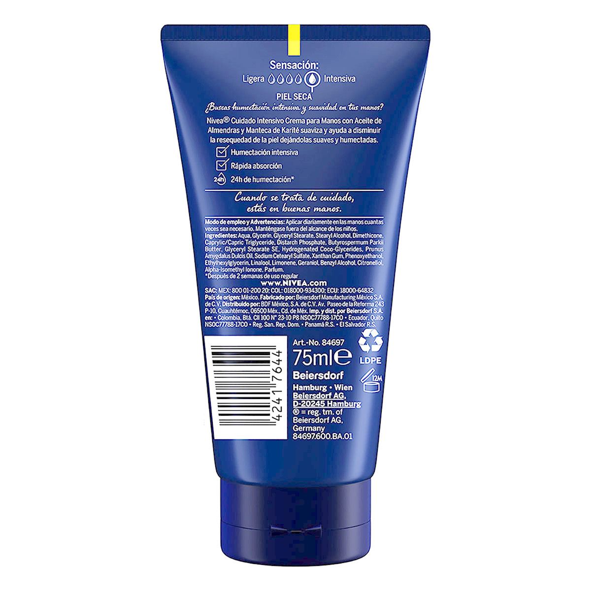 Nivea Crema Manos Cuidado Intensivo 75ml