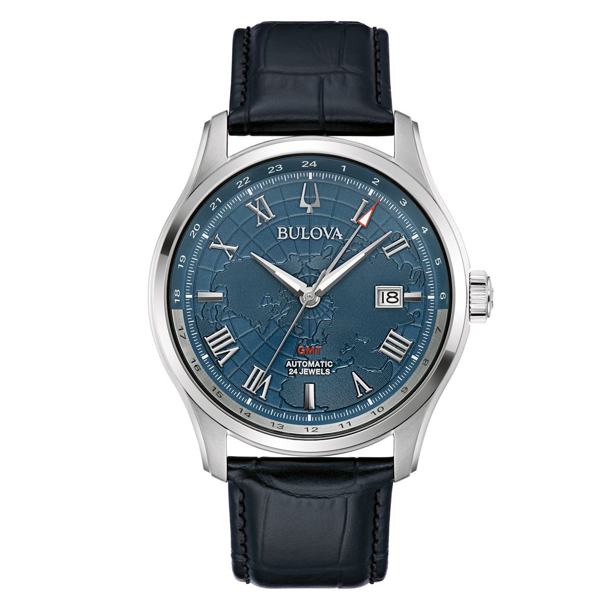 Reloj Bulova 96B385 Wilton GMT (Greenwich Mean Time) caballero