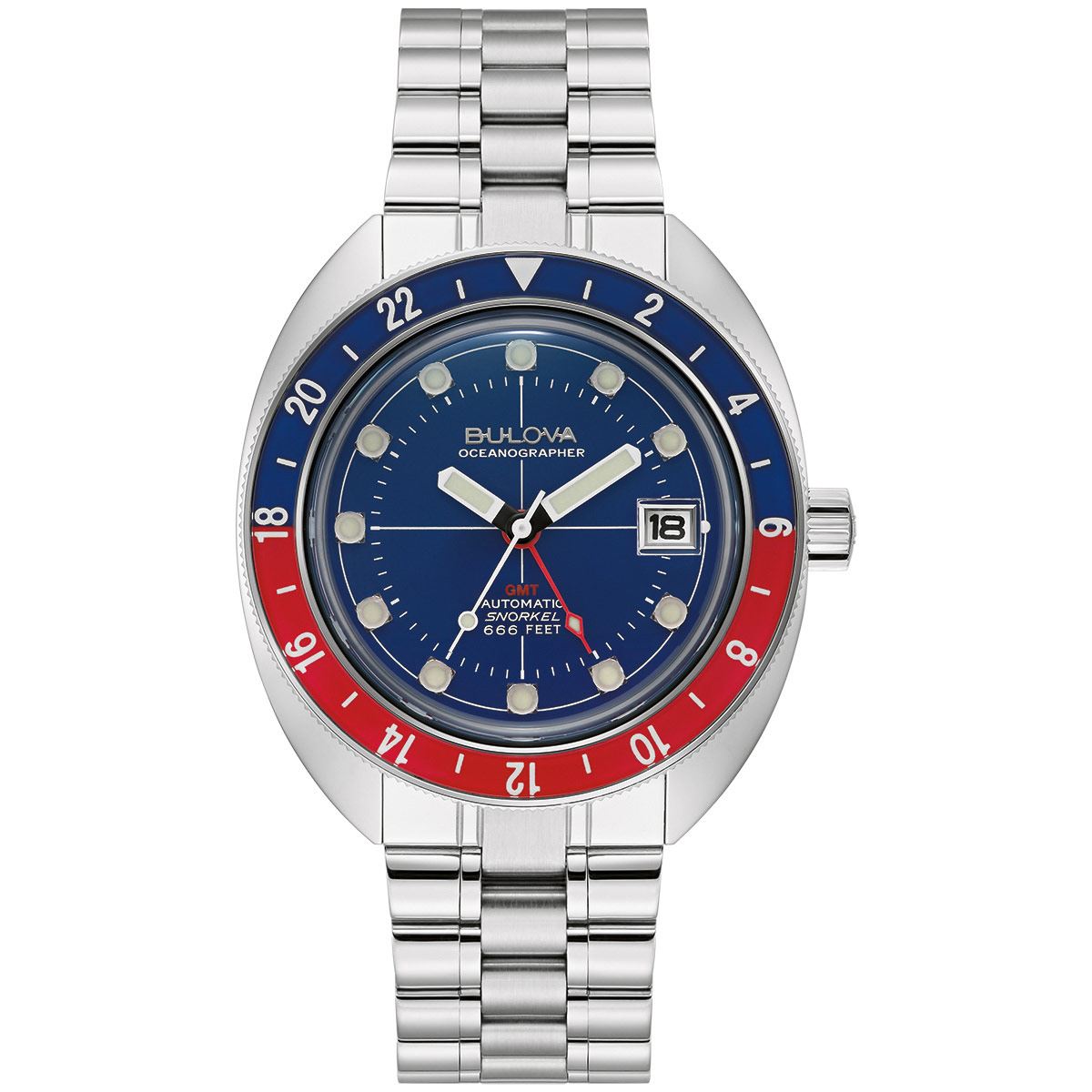 Reloj para hombre Bulova 96B405 Oceanographer GMT “PEPSI”