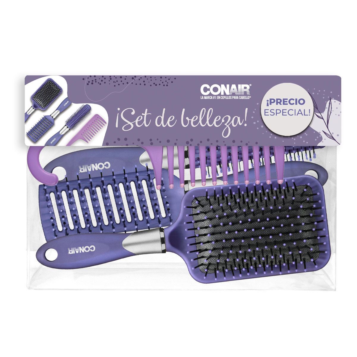 Set cepillos Velvet Morado 5 pzas