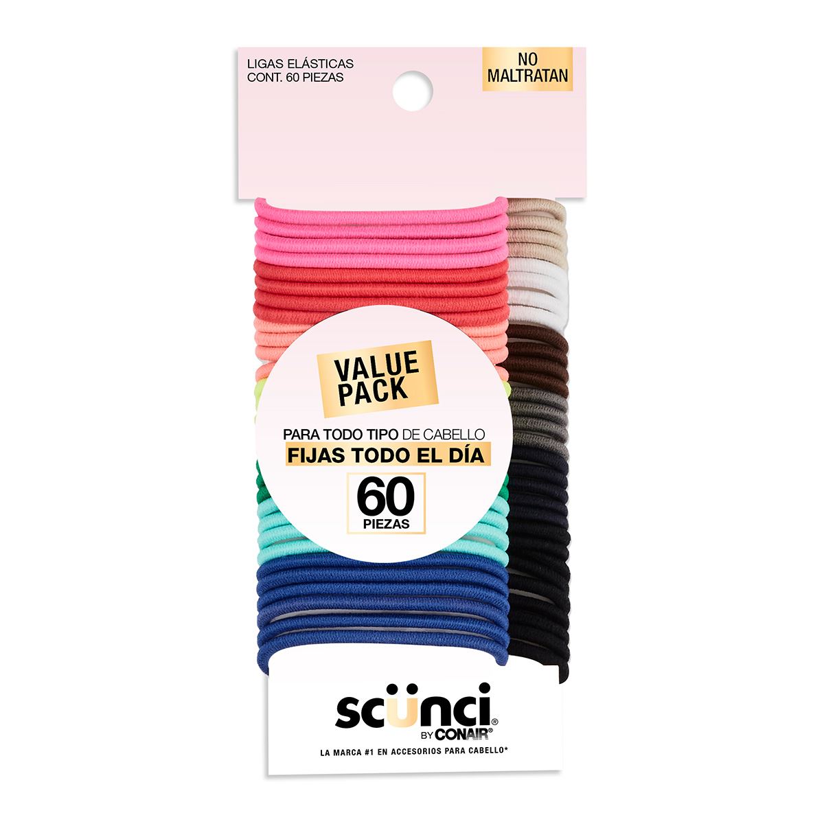 Ligas Value Colores 60pzas Scunci