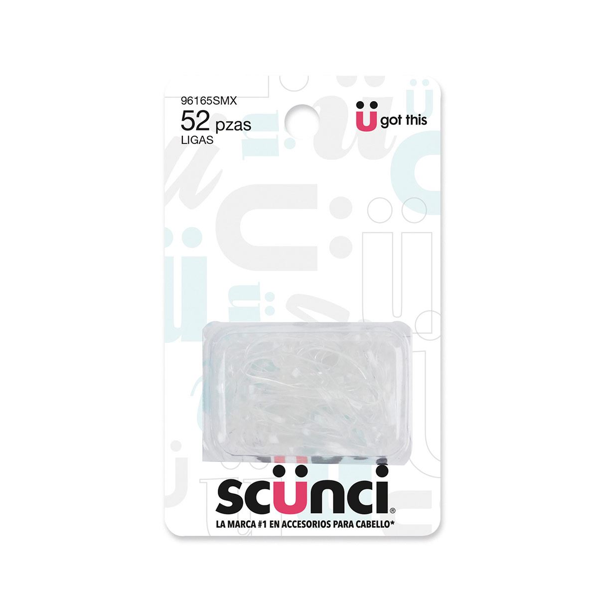 Mini ligas transparentes 52 pzas