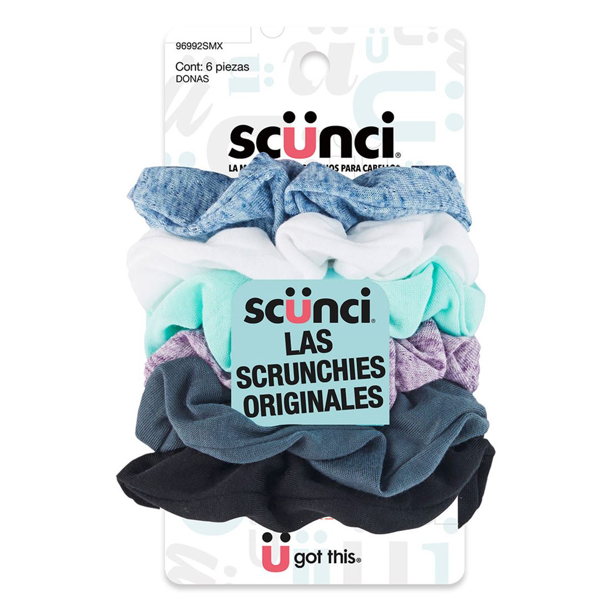 Scrunchies Colores 6 piezas Scunci