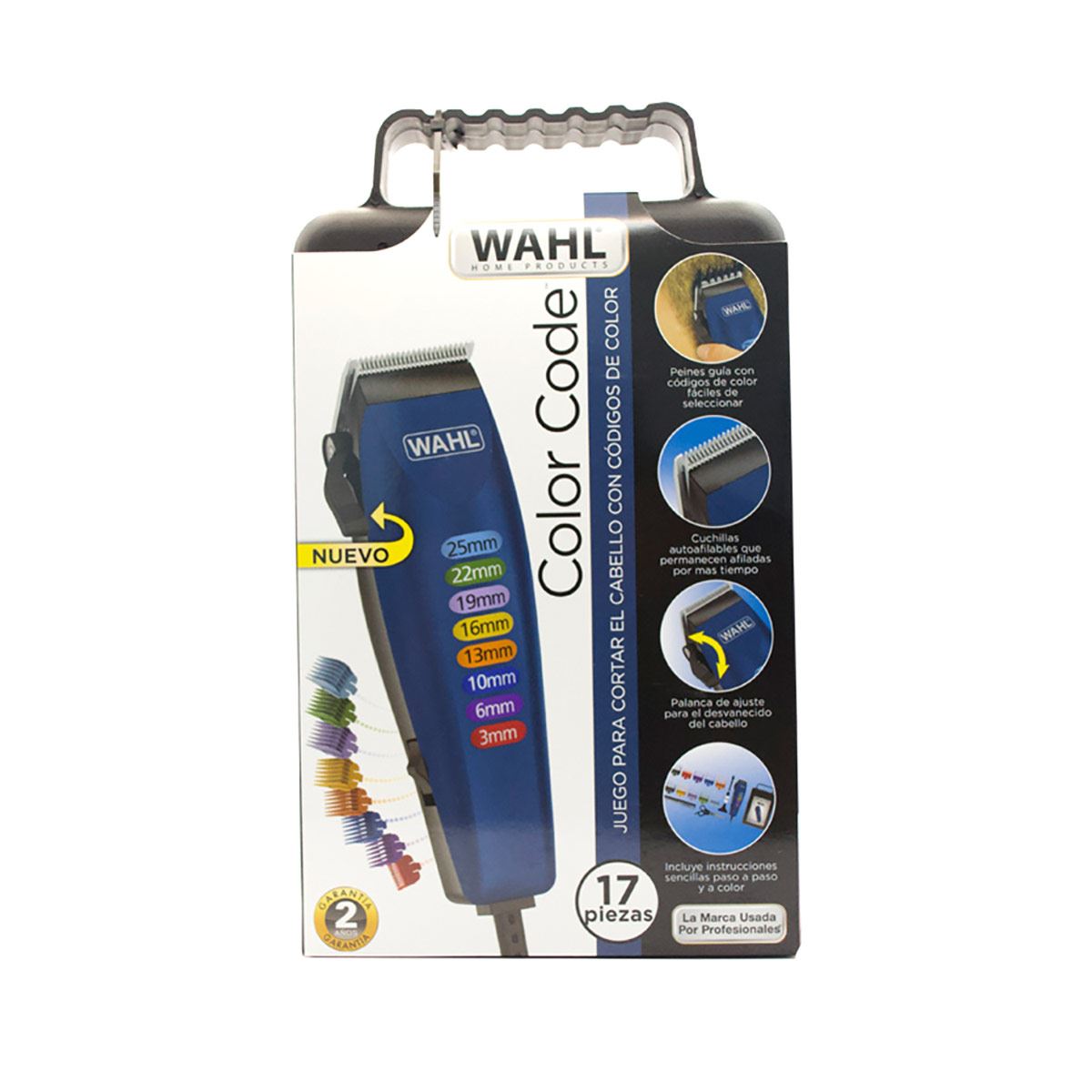 Cortadora de cabello wahl color pro azul 20 online piezas