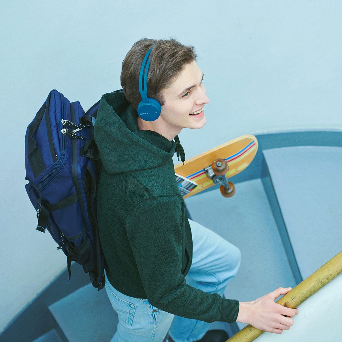 Audífonos Bluetooth Wh-Ch400 Azul Sony