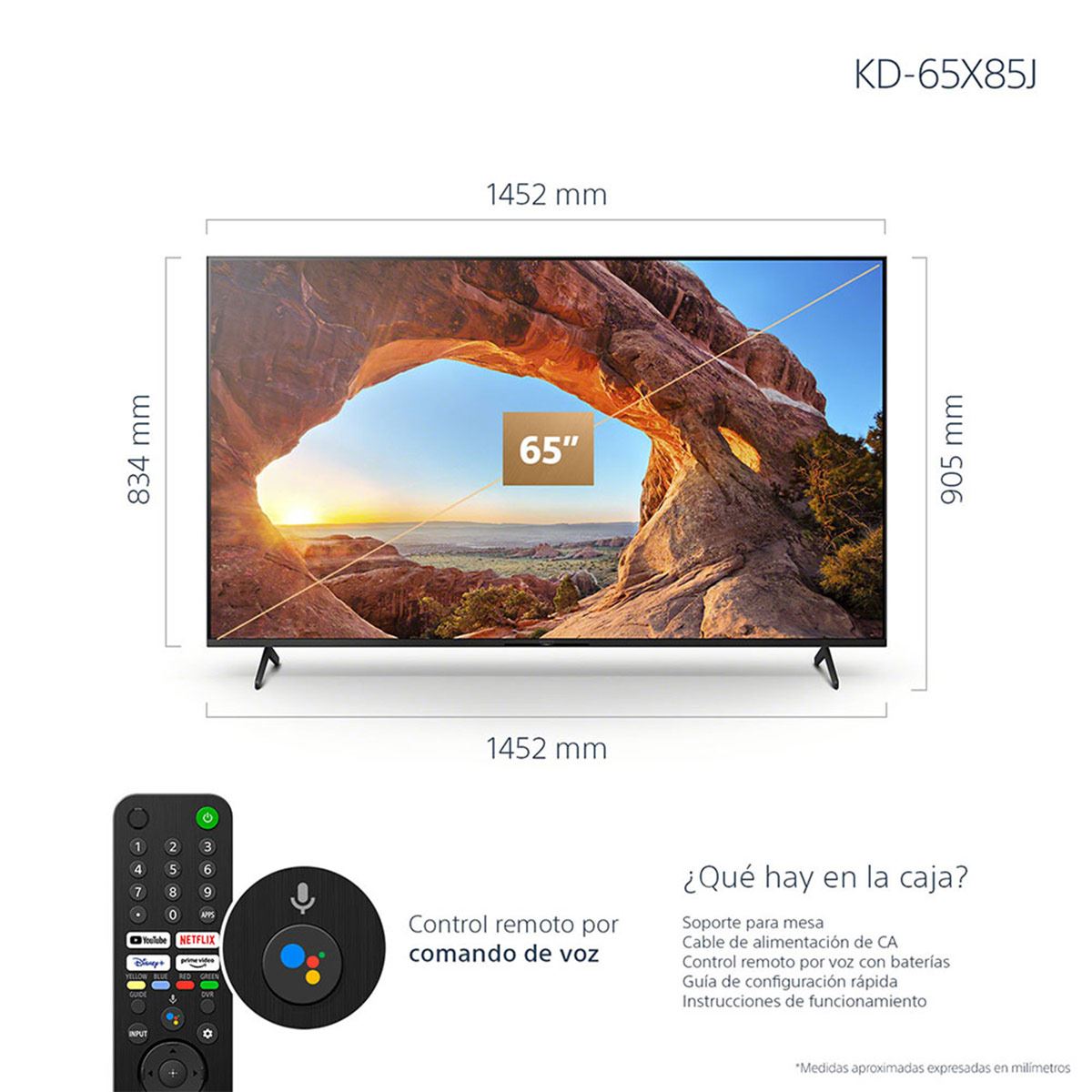 Pantalla Sony 4K Ultra HD 65 Pulgadas Google TV Serie