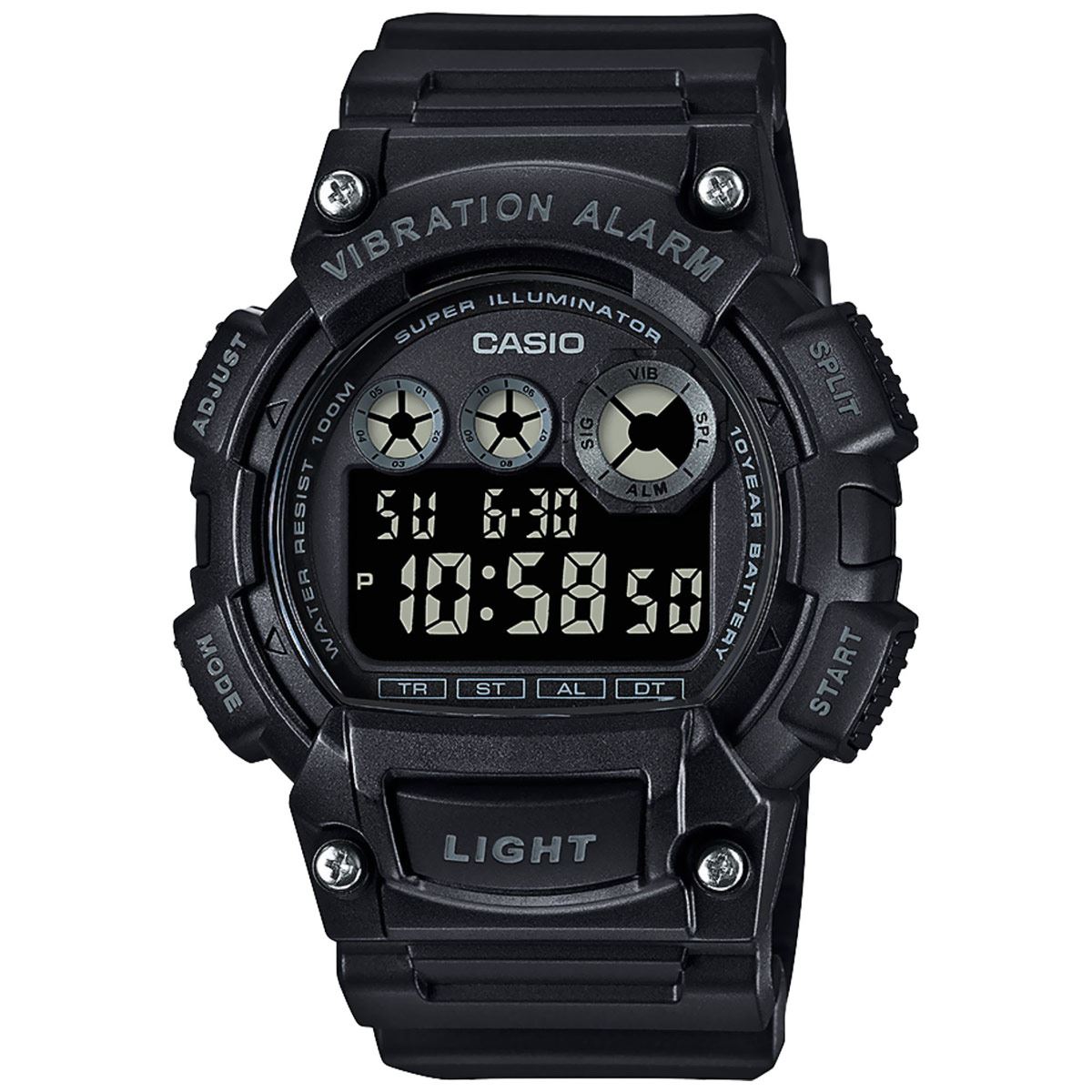Casio Orologio Da Uomo Con Sveglia A Vibrazione Con Cinturino In W-735H