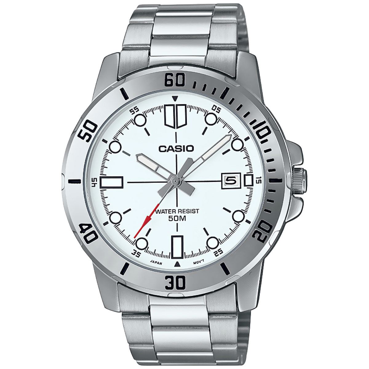 Reloj Casio MTP-VD01D-7EVCF  Caballero Plateado