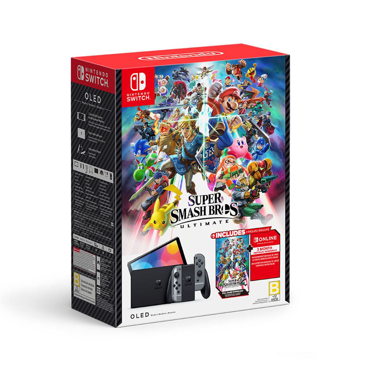Consola NSW Oled Smash + Juego + 3 Meses Nintendo Switch Online
