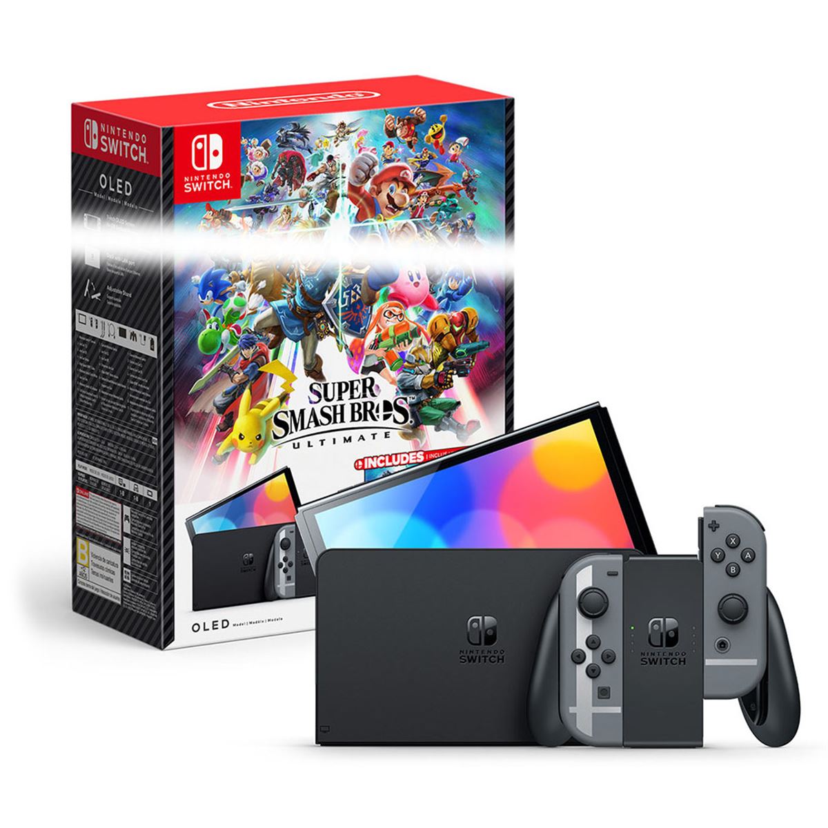 Consola NSW Oled Smash + Juego + 3 Meses Nintendo Switch Online