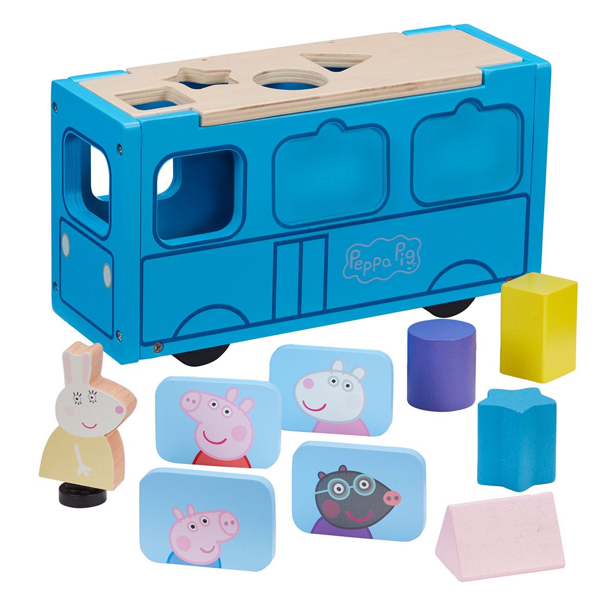 Camión de madera con formas Peppa Pig Bandai