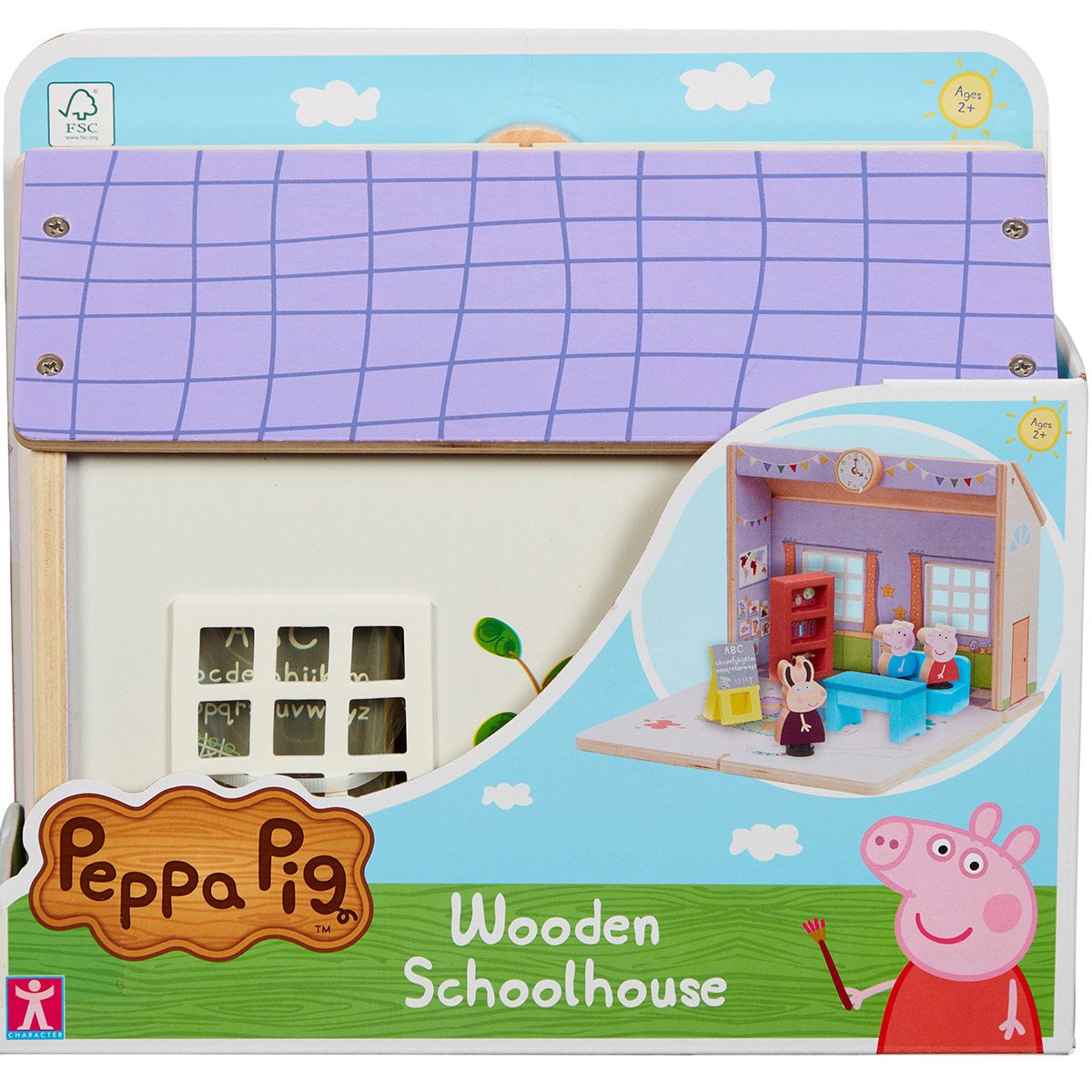 Escuela de Peppa de madera con figuras Peppa Pig Bandai