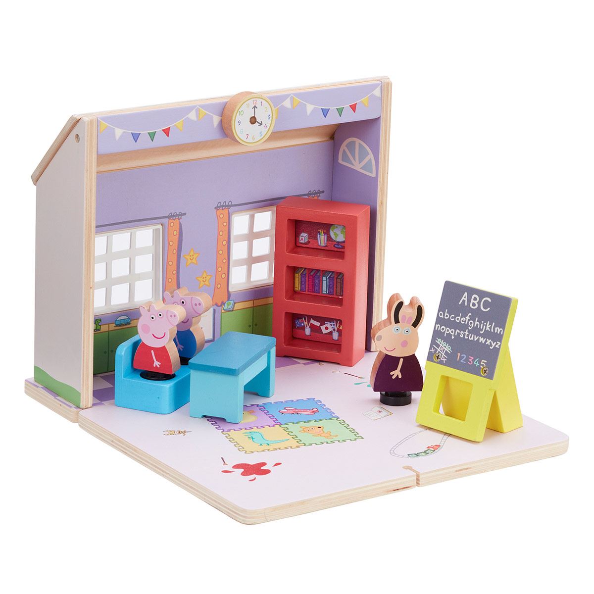 Escuela de Peppa de madera con figuras Peppa Pig Bandai