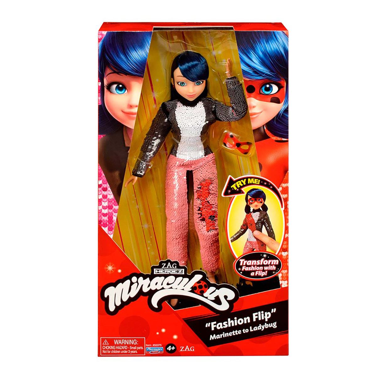 Muñeca Marinette Transformacón a Ladybug Bandai