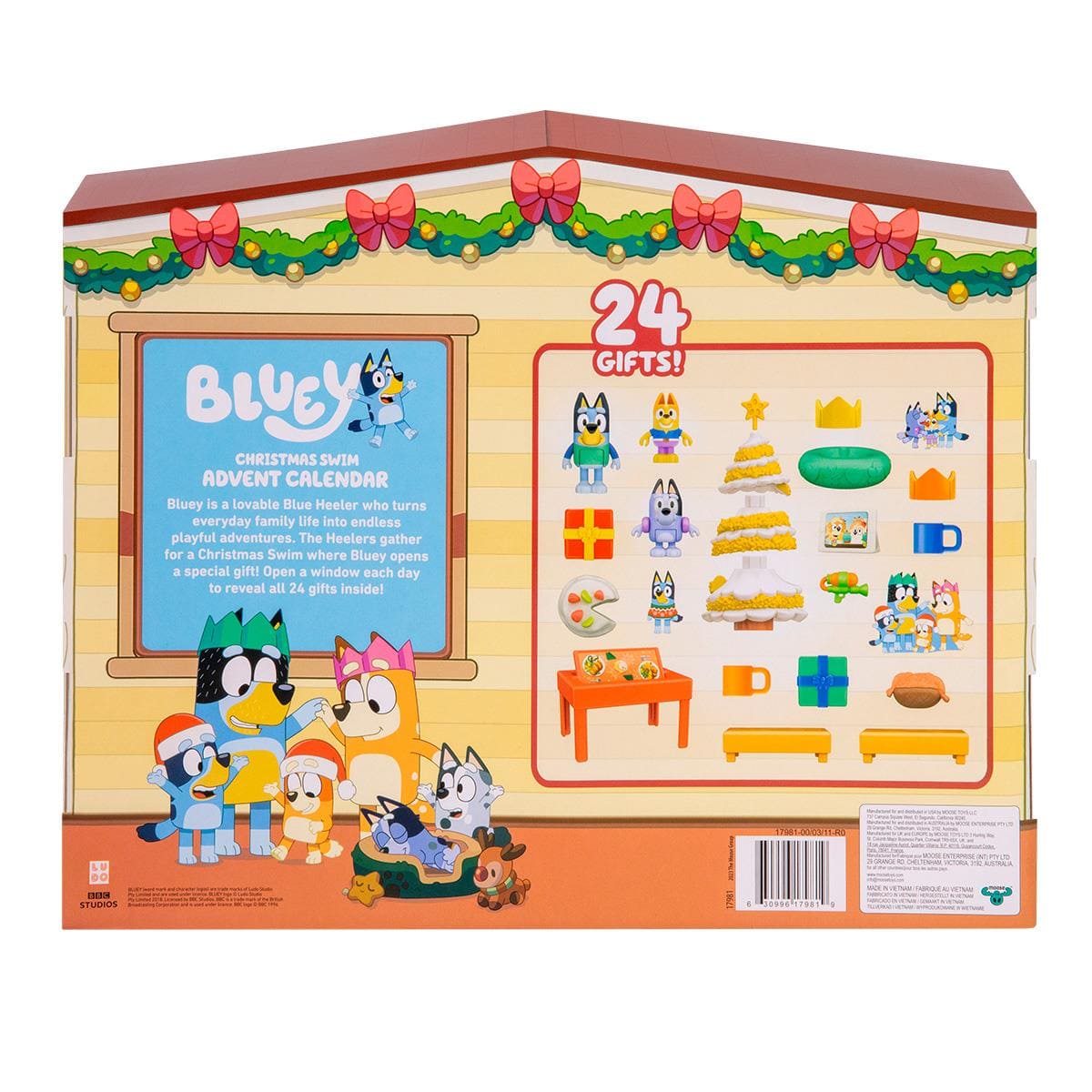 Calendario de Adviento Bluey ¡Cuenta los Días que Faltan para Navidad!