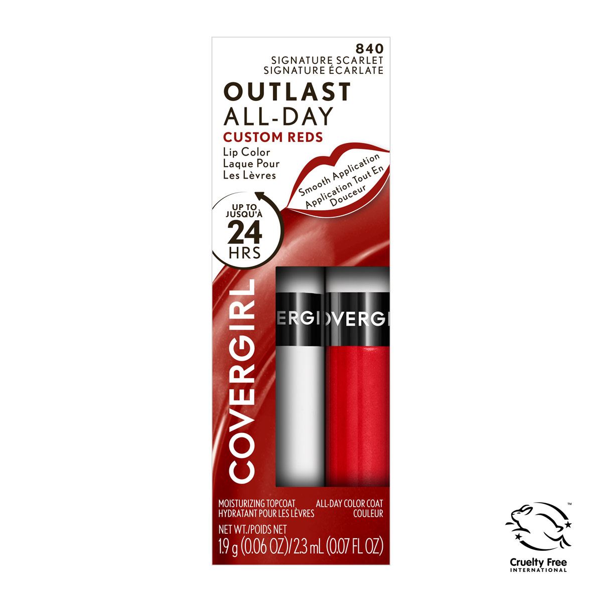 Labial Líquido 2 pasos Covergirl Outlast All Day Signature Scarlet 2.3ml