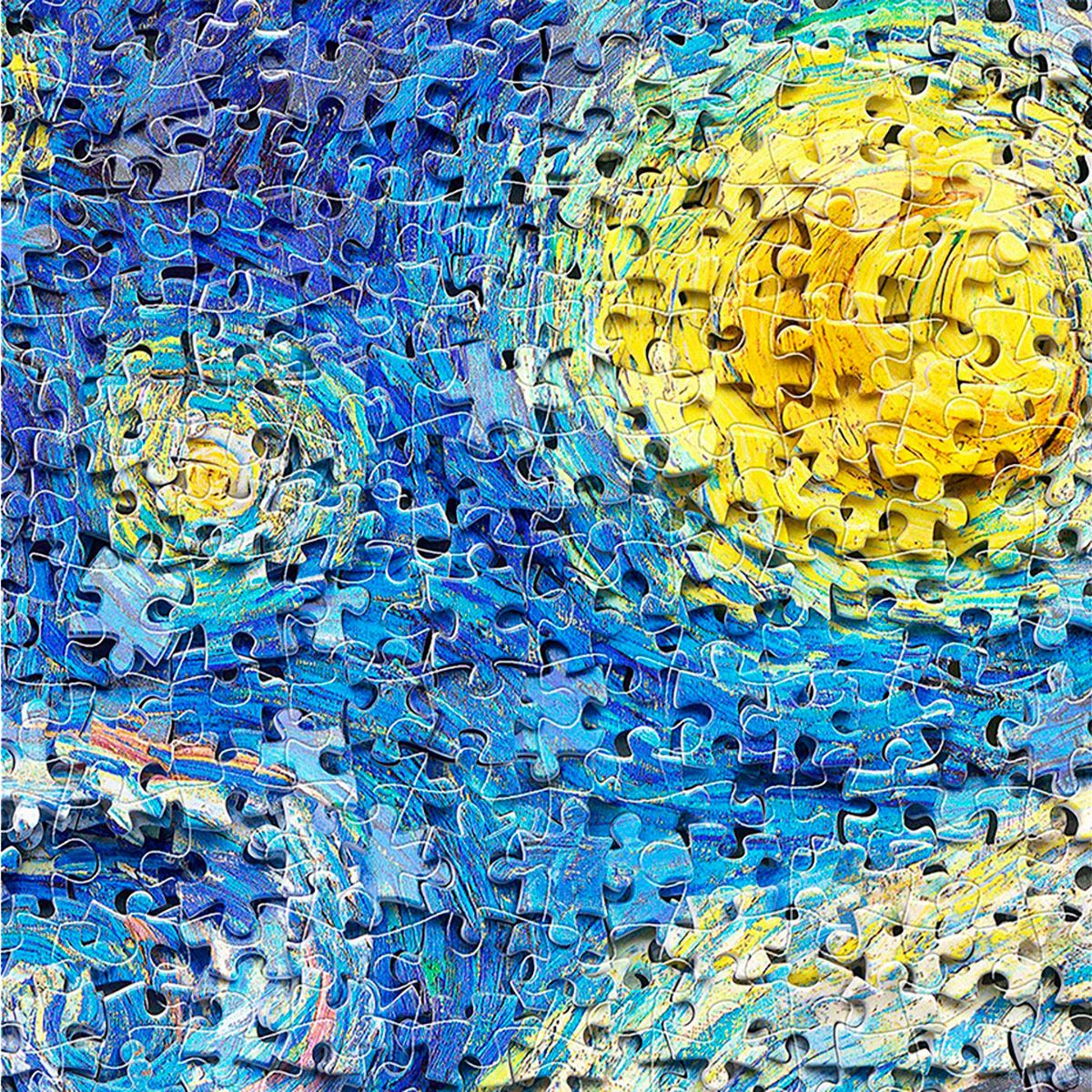 Rompecabezas Van Gogh: Noche Estrellada (Pieza Sobre Pieza) 500 Piezas