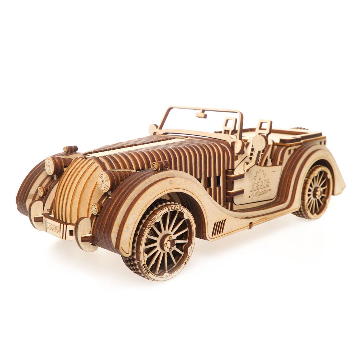 Rompecabezas coche cl&#225;sico roadster UGEARS